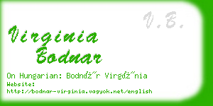 virginia bodnar business card